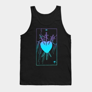 3 of Swords Tarot Card Rider Waite Witchy Tank Top